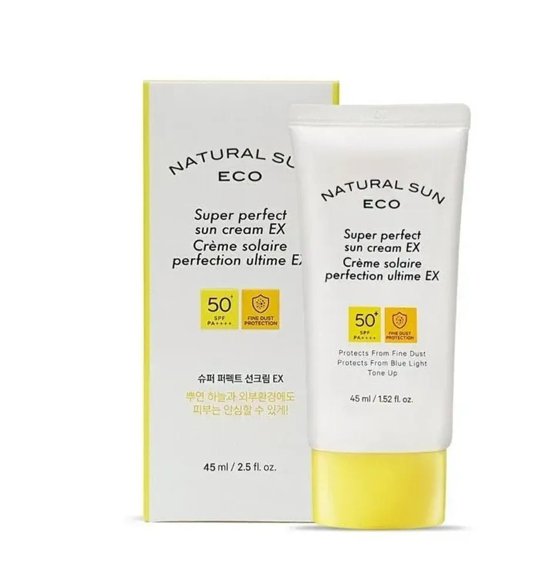 Kem Chống Nắng Chống Bụi Mịn Ánh Sáng Xanh THE FACE SHOP Natural Sun Eco Super Perfect Sun Cream Ex Spf50+ Pa++++
