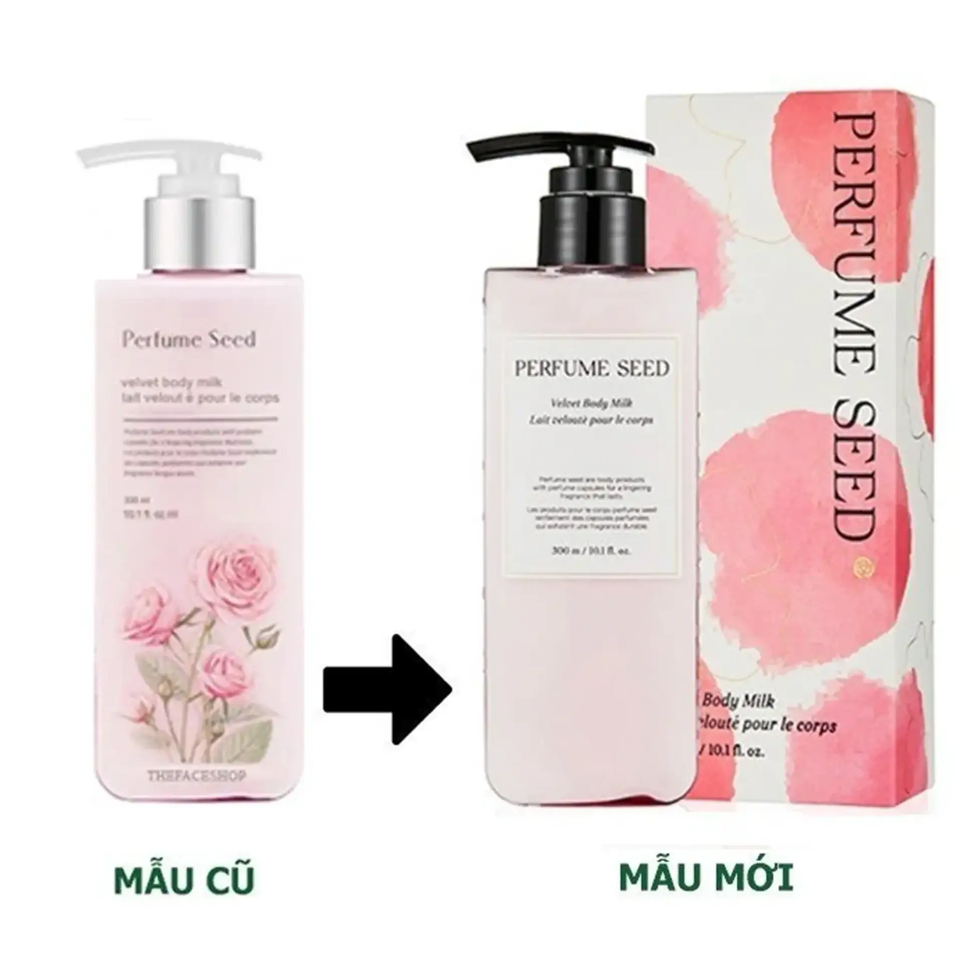 Sữa Dưỡng Thể THE FACE SHOP Hương Nước Hoa Perfume Seed Velvet Body Milk 300ml