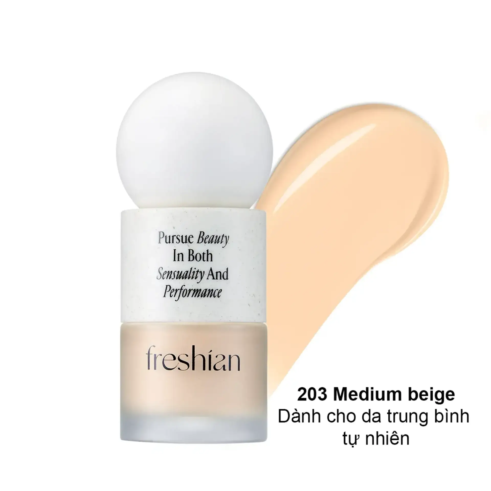 Kem Nền Cho Da Dầu Freshian Che Khuyết Điểm Thuần Chay Egg-Like Foundation Vegan SPF35 PA++ 30ml